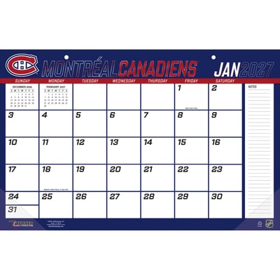 Montreal Canadiens 17" x 11" Desk Pad Calendar