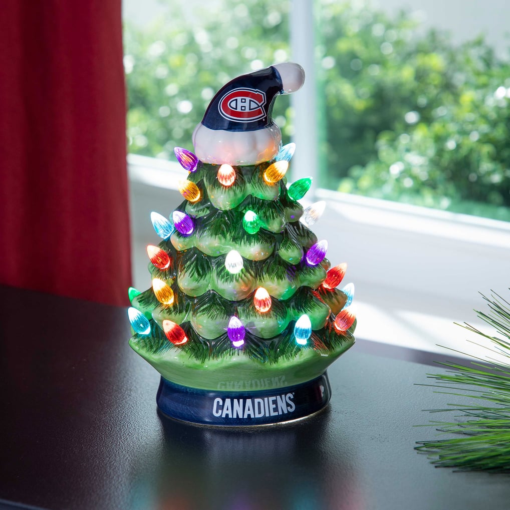 Montreal Canadiens 8" Light Up Ceramic LED Christmas Tree