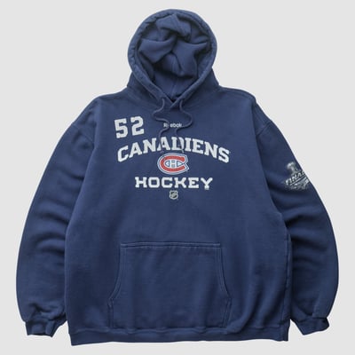 Montreal Canadiens Reebok 2010 Hooded Pullover Sweatshirt - Navy - L by Fanatics Real Vintage