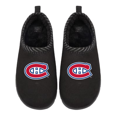 Montreal Canadiens ISlide Unisex Primary Logo Mission Slipper - Black
