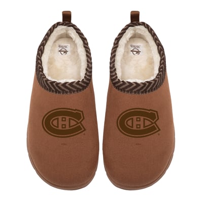 Montreal Canadiens ISlide Unisex Tonal Logo Mission Slippers - Tan
