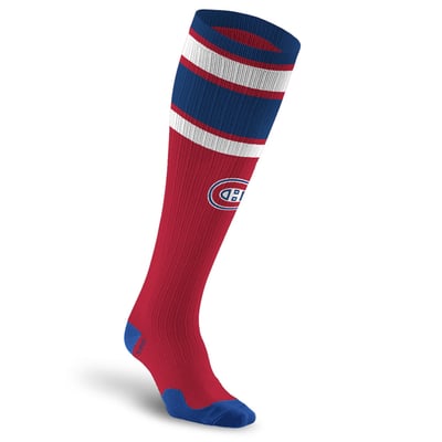 Montreal Canadiens PRO Compression Unisex  Classic Stripe Over-the-Calf Compression Socks