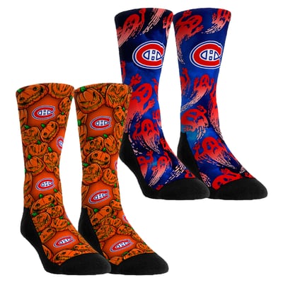  Montreal Canadiens Rock Em Unisex Halloween Crew Socks 2-Pack Set - Orange