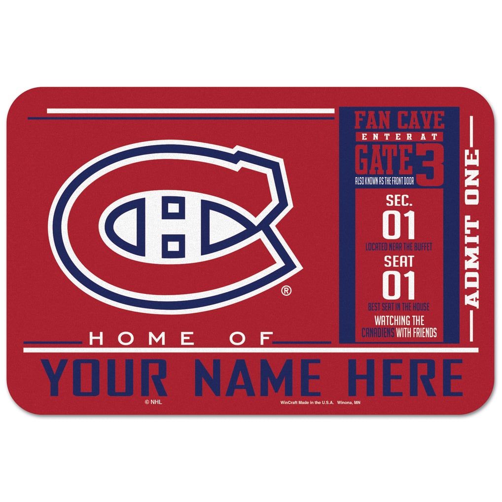 Montreal Canadiens WinCraft 20'' x 30'' Personalized Floor Mat
