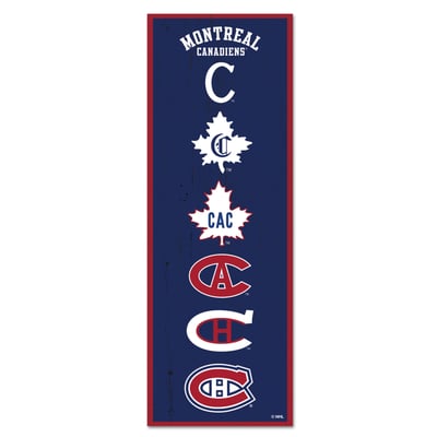 Montreal Canadiens WinCraft 6" x 17" Logo Evolution Wood Sign