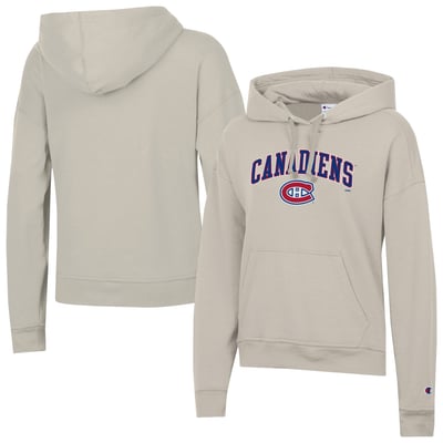 Montreal Canadiens Champion Women's  Arch Logo Hoodie - Oatmeal