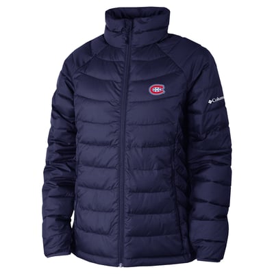  Montreal Canadiens Columbia Women's Omni-Heat Powder Lite II Raglan Full-Zip Jacket - Navy