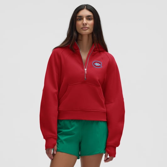 Montreal Canadiens lululemon Women's Scuba Oversized Half-Zip Hoodie - College Crimson