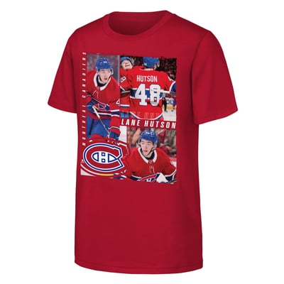 Lane Hutson Montreal Canadiens Outerstuff Youth All For One T-Shirt - Red