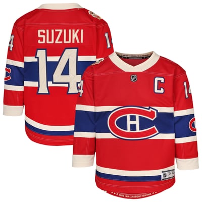 Nick Suzuki Montreal Canadiens Outerstuff Youth 2026 NHL Heritage Classic Premier Player Jersey - Red