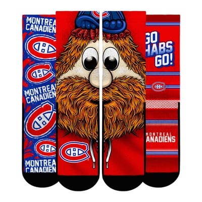  Montreal Canadiens Rock Em Youth Fan Favorites Three-Pack Crew Socks Set - Red