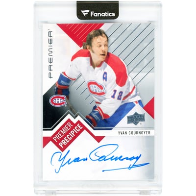 Yvan Cournoyer Montreal Canadiens Autographed 2023-24 Upper Deck Premier Premier Precipice #PPL-YC Card