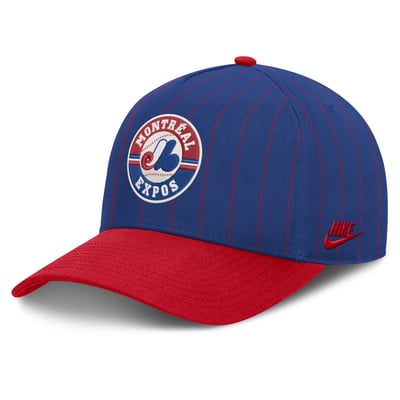 Montreal Expos Nike Male Cooperstown Rise A-Frame Adjustable Hat - Blue/Red