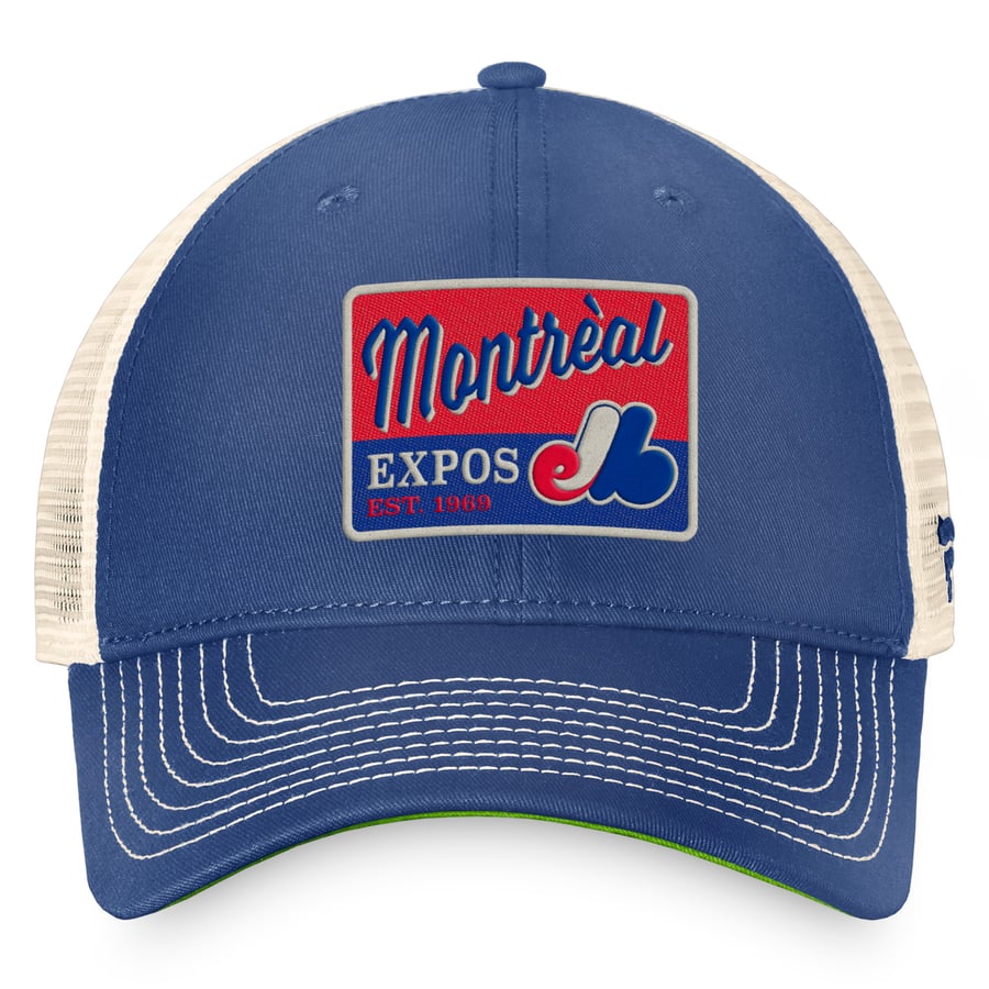 Men's Montreal Expos Fanatics Blue/Natural Cooperstown Collection True ...
