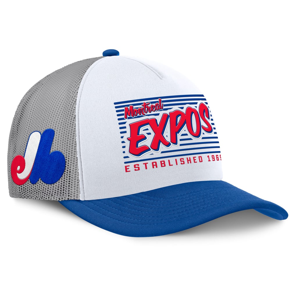 Montreal Expos Fanatics On Deck A-Frame Snapback Hat - White/Blue