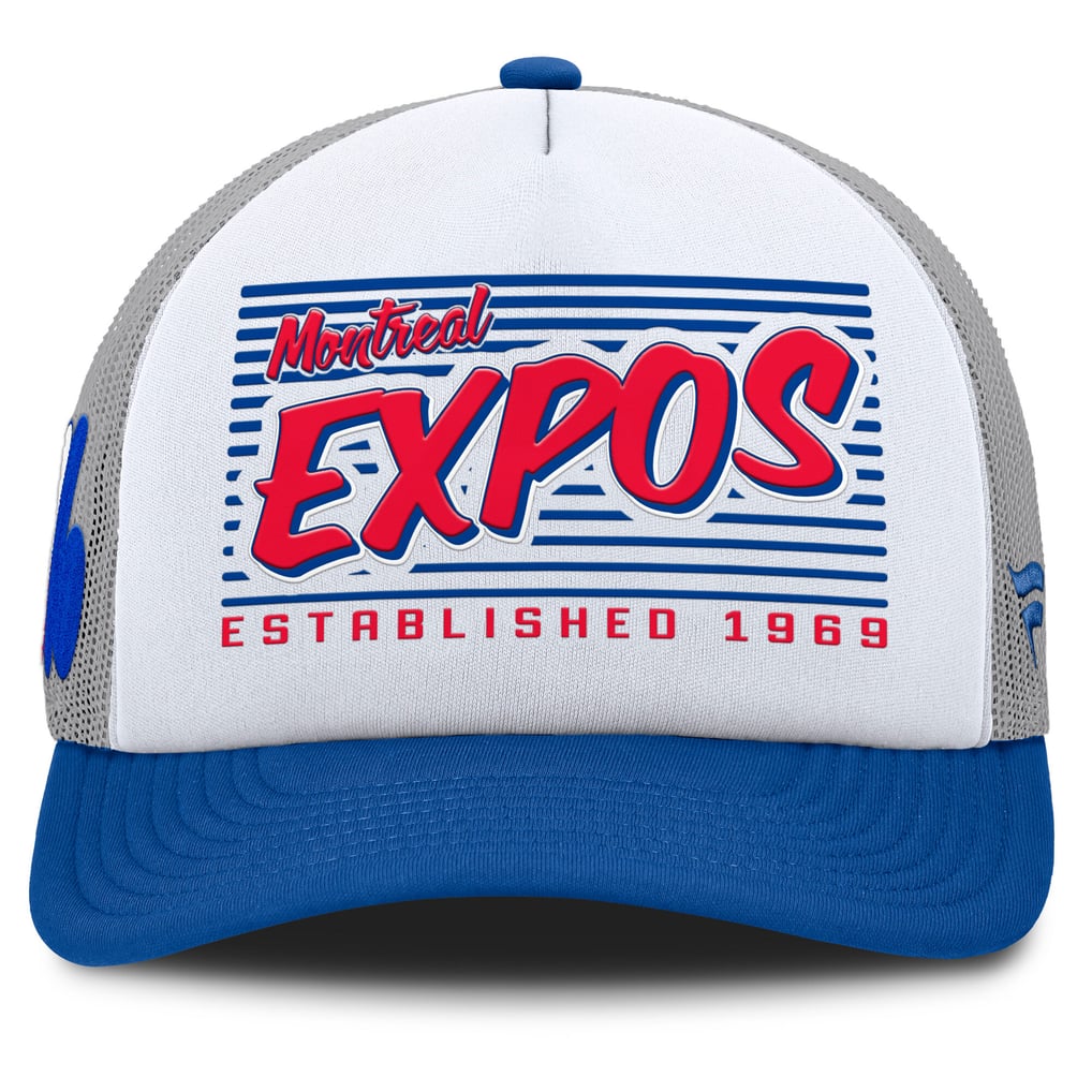 Montreal Expos Fanatics On Deck A-Frame Snapback Hat - White/Blue