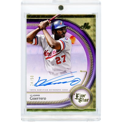 Vladimir Guerrero Montreal Expos Autographed 2024 Topps Five Star Purple #FSA-VG #24/50 Card 
