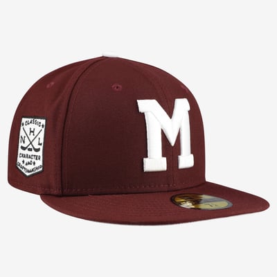Montreal Maroons New Era Vintage Hockey 59FIFTY Fitted Hat - Dark Purple