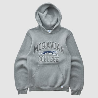 Moravian Greyhounds Russell 2010s Hooded Pullover Sweatshirt - Heather Gray - XXS by Fanatics Real Vintage