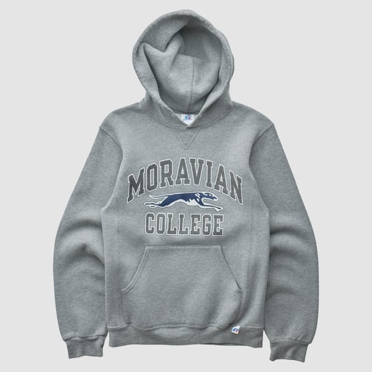 Moravian Greyhounds Russell 2010s Hooded Pullover Sweatshirt - Heather Gray - XXS by Fanatics Real Vintage