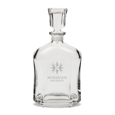 Moravian Greyhounds Team Design 23.75oz. Crystal Whiskey Decanter