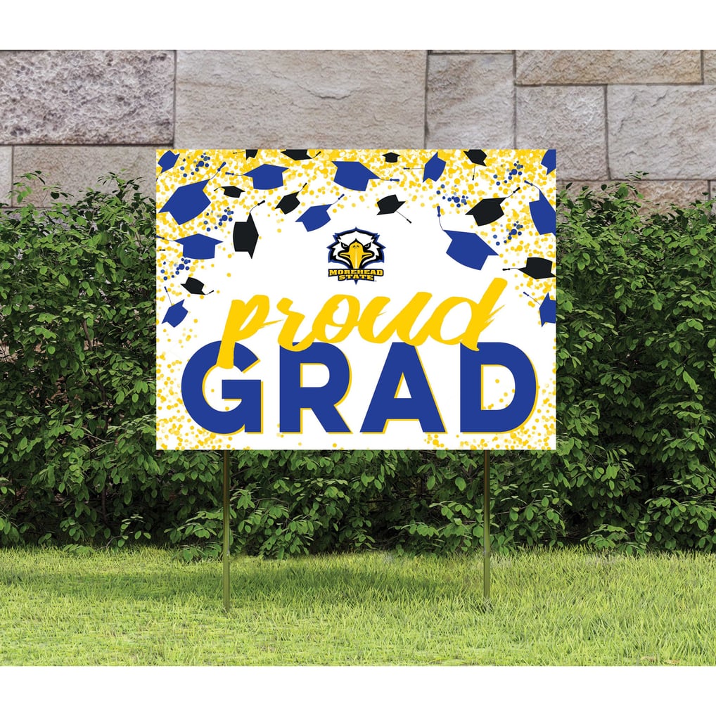 Morehead State Eagles 18" x 24" Grad Hats Yard Sign