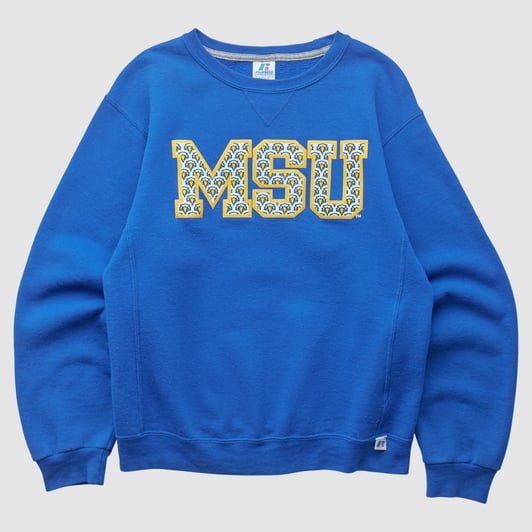 Morehead State Eagles Russell 2010s Pullover Sweatshirt - Blue - XS by Fanatics Real Vintage