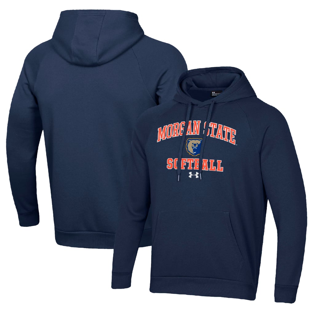 Morgan State Bears Under Armour All Day Arch Softball Raglan Pullover Hoodie - Navy