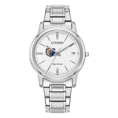  Morgan State Bears Citizen Watch Women's Eco-Drive White Dial Stainless Steel Watch - Silver