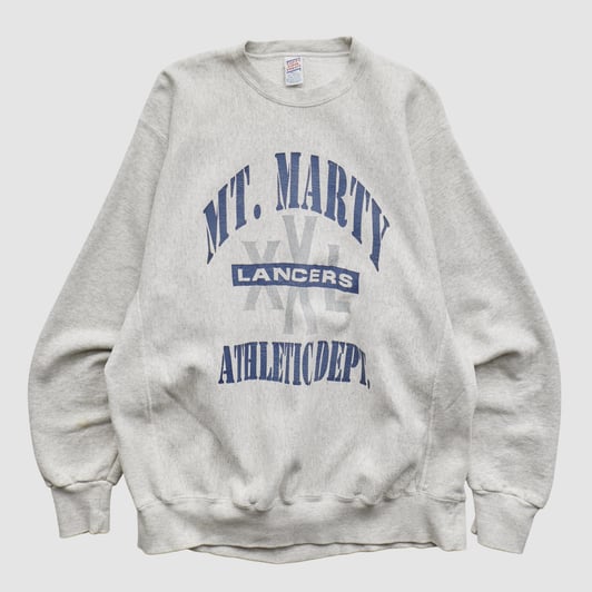 Mount Mary College Lancers Soffe 90s Pullover Sweatshirt - Heather Gray - L by Fanatics Real Vintage