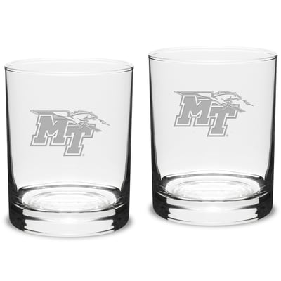 MTSU Blue Raiders 14oz. 2-Piece Classic Double Old-Fashioned Glass Set