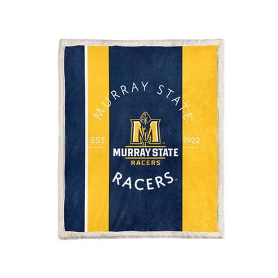 Murray St. Racers Pegasus Block Stripe 50" x 60" Ultra Cozy Sherpa Blanket