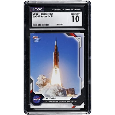  NASA 2026 Topps Now 1st Crewed Mission Around the Moon Since '72 #A201 CGC Authenticated 10 Card