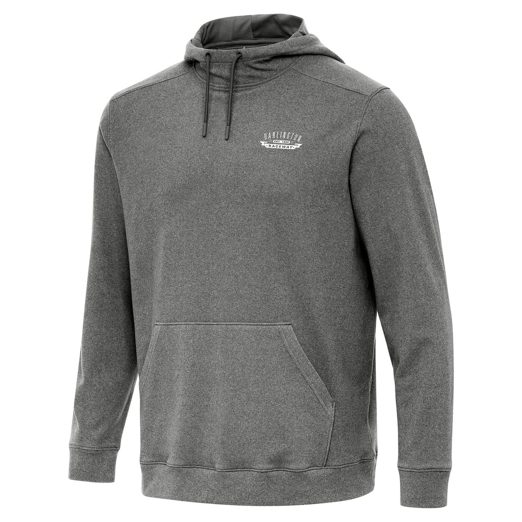 Darlington Raceway Antigua Cloud Pullover Hoodie - Heather Black