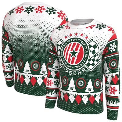NASCAR ProSphere Holiday Sweater - White