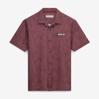  NASCAR Tommy Bahama Saltwater Fronds IslandZone Button-Up Shirt - Maroon