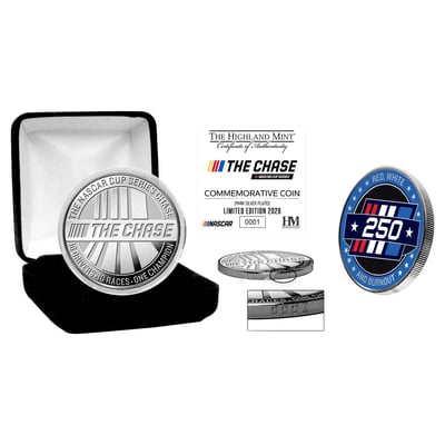 NASCAR The Chase Commemorative Silver-Plated Color Coin
