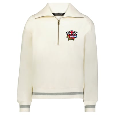  NASCAR Holloway Women's Quarter-Zip Tri-Blend Sweatshirt - Cream