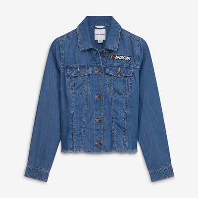  NASCAR Tommy Bahama Women's Chambray O'Lei Full-Button Jacket - Blue