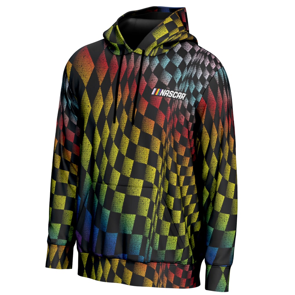 NASCAR ProSphere Youth  All Over Checkered Pride Pullover Hoodie - Black
