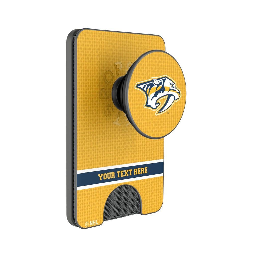 Nashville Predators Keyscaper Personalized Solid PopSockets Magnetic Wallet