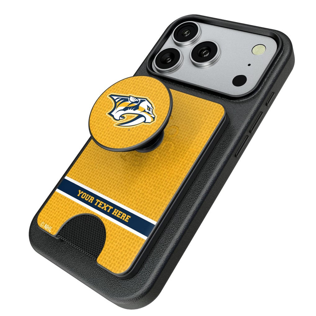 Nashville Predators Keyscaper Personalized Solid PopSockets Magnetic Wallet