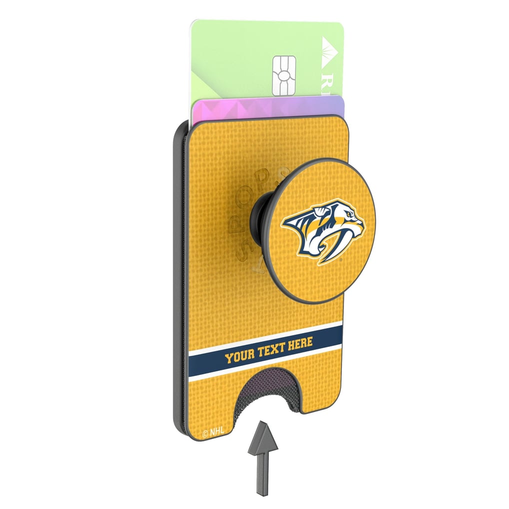 Nashville Predators Keyscaper Personalized Solid PopSockets Magnetic Wallet