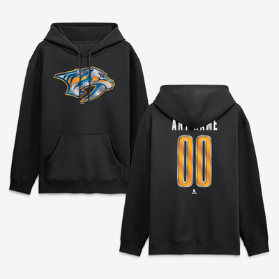 Nashville Predators Big & Tall Forged Mascot Personalized Name & Number Hoodie - Black