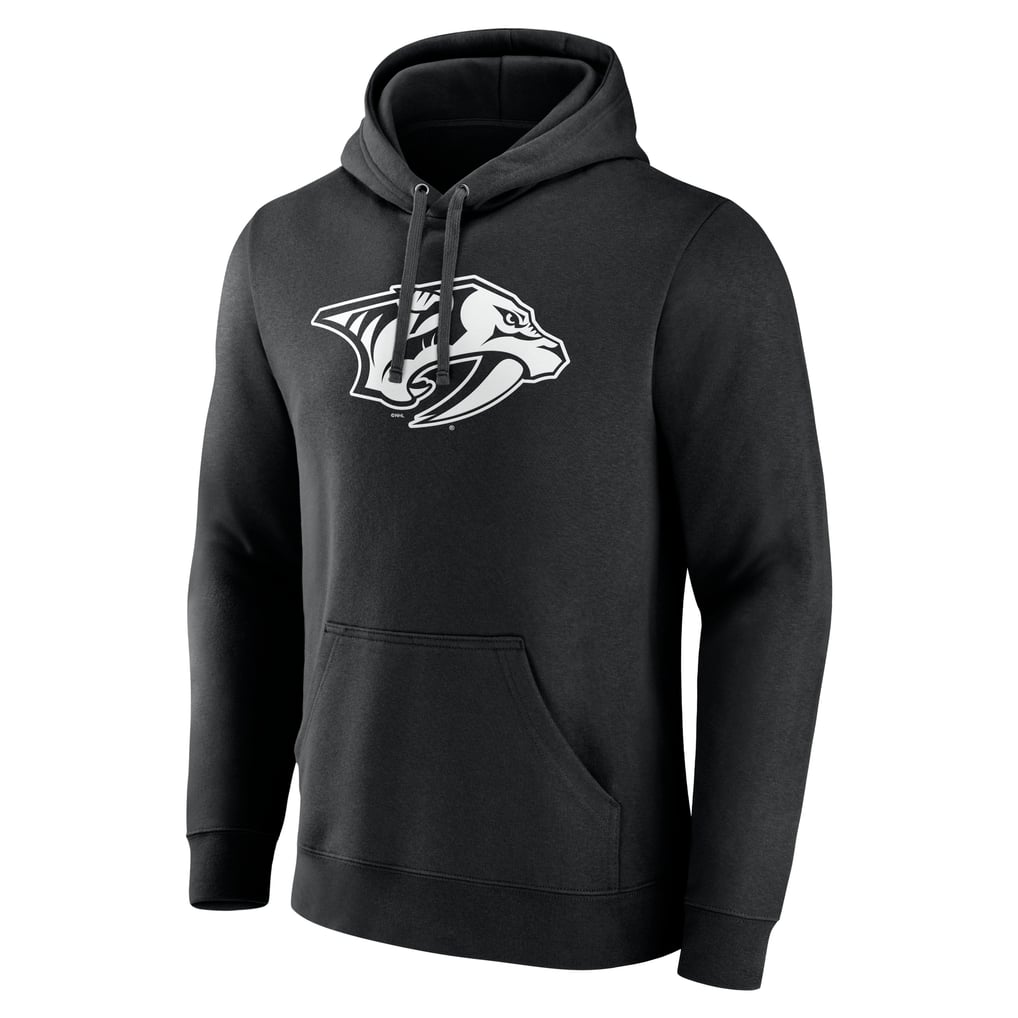  Nashville Predators Personalized Name & Number Monochrome Pullover Hoodie - Black