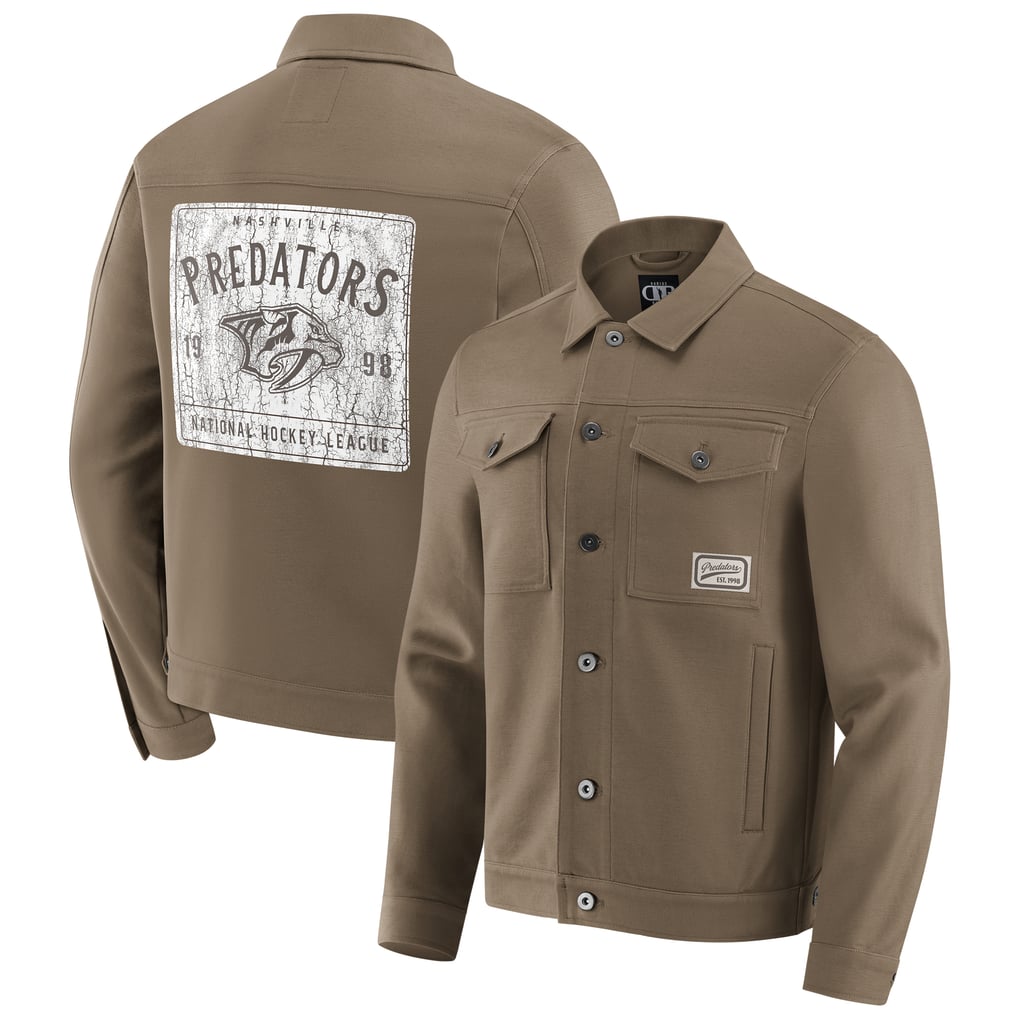 Nashville Predators Darius Rucker Collection by Fanatics Trucker Full-Button Jacket - Tan