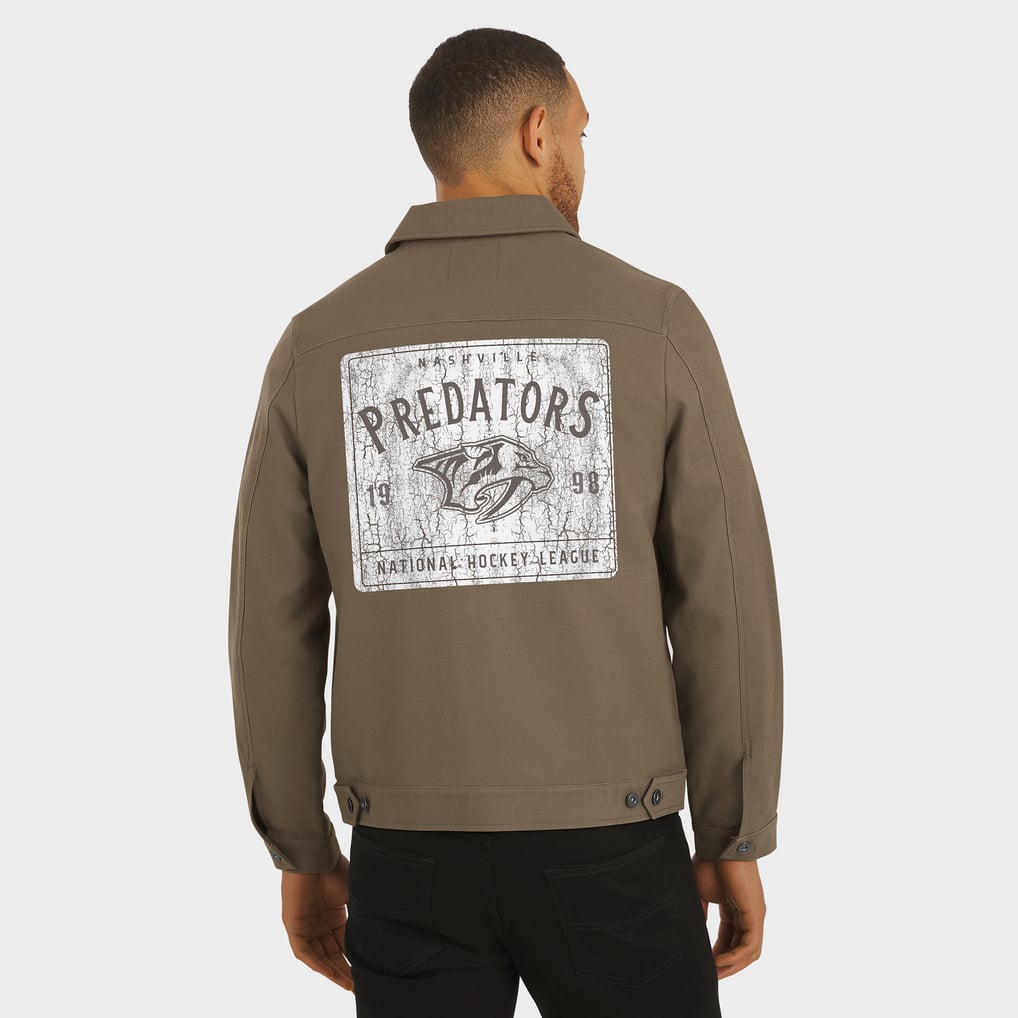 Nashville Predators Darius Rucker Collection by Fanatics Trucker Full-Button Jacket - Tan