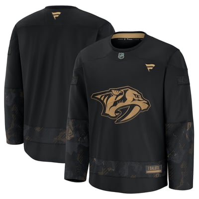  Nashville Predators Fanatics Military Appreciation Practice Jersey - Black
