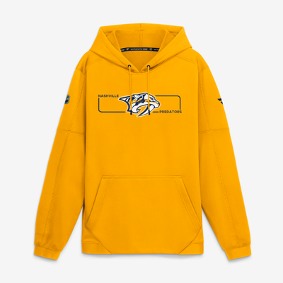 Nashville Predators Fanatics Authentic Pro Rink Fleece Pullover Hoodie - Gold