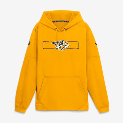 Nashville Predators Fanatics Authentic Pro Rink Fleece Pullover Hoodie - Gold